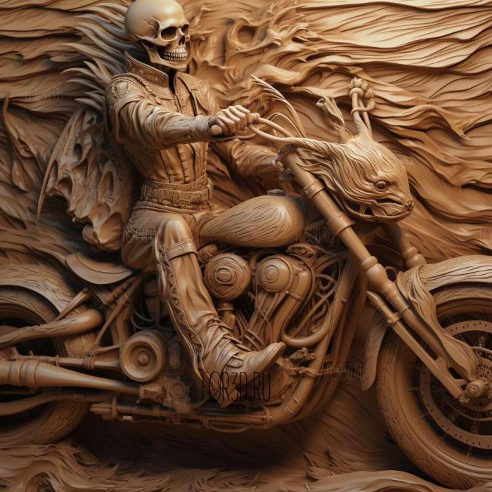 Ghost Rider 1 stl model for CNC